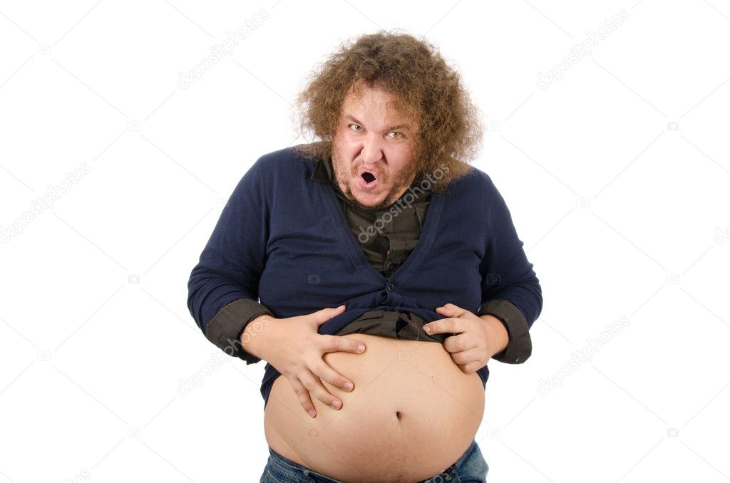 Man with a big belly