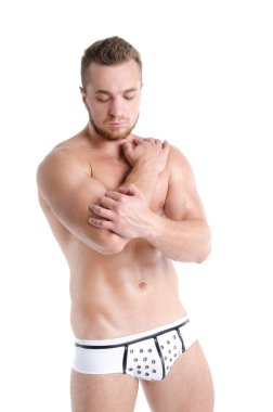 Striptiz. Çıplak seksi adam.
