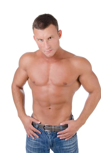 Fashion and Style. Sexy guy. Beautiful body. — Stock Photo, Image