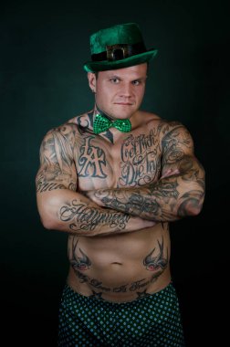 Seksi adam. St.Patrick'ın gün.  