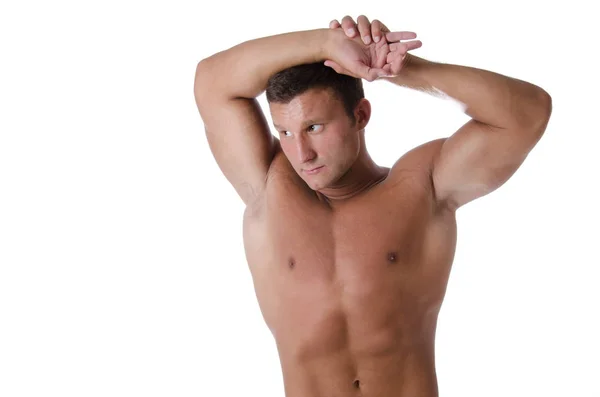 Sexy man and skin care. — Stock Photo, Image