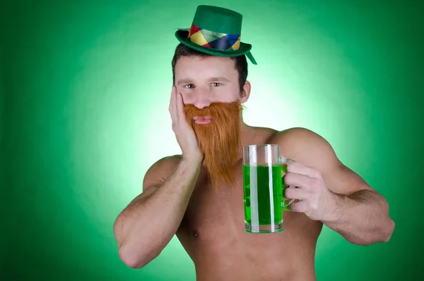 Sexy guy with a red beard. St Patricks Day.