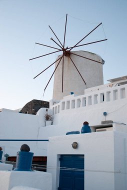 Yunanistan'da tatil. Santorini Adası. 