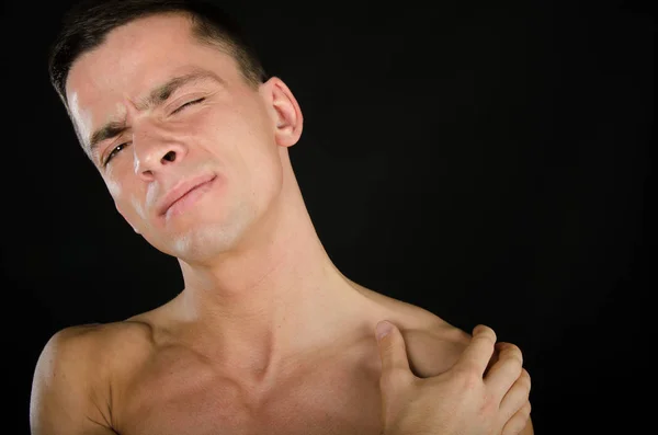 Sakit Dan Putus Asa Pria Muda Yang Menyedihkan Stres Kelelahan — Stok Foto