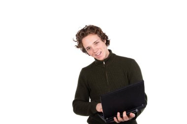 Genç ve çekici bir öğrenci. İşletme.