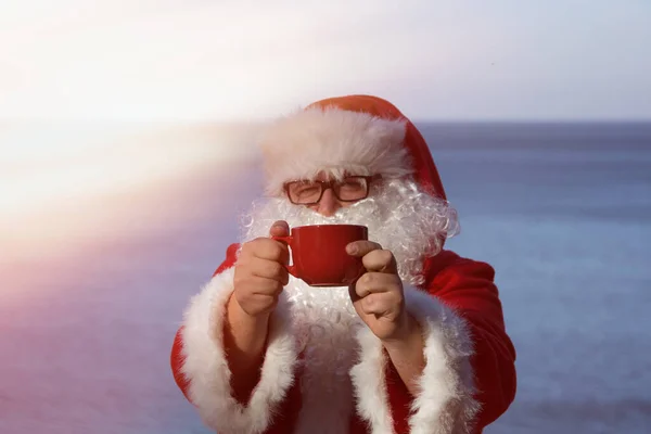 Funny Santa Claus Coffee — Stock Photo, Image