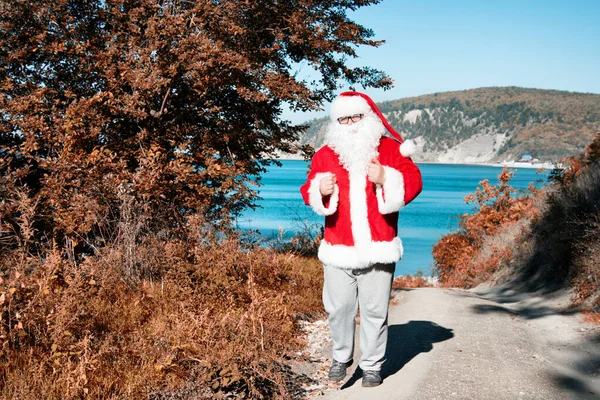 Funny Santa Claus Sport — Stock Photo, Image