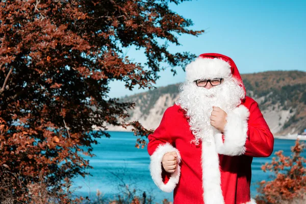 Funny Santa Claus Sport — Stock Photo, Image