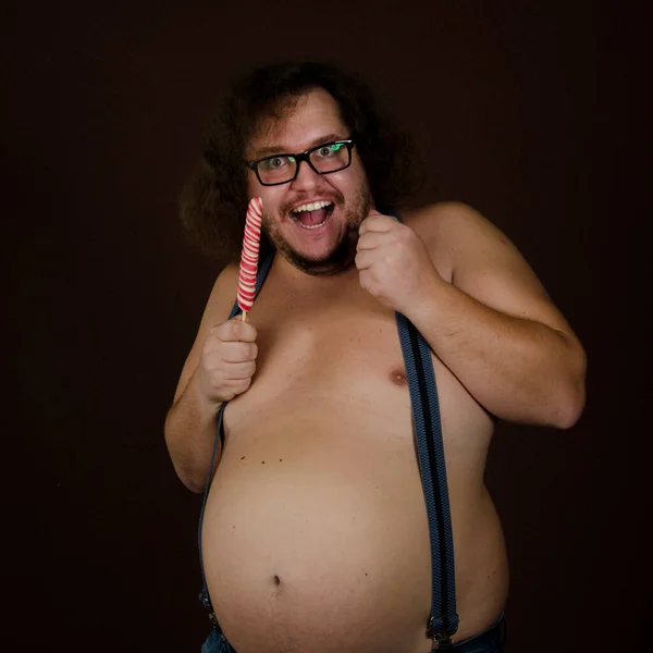 Komik Striptizci Şişman Adam Bir Parti — Stok fotoğraf