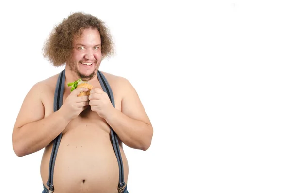 Rolig Fet Man Diet — Stockfoto