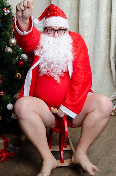 Buon Cristmas Macchina Cucire Babbo Natale — Foto Stock
