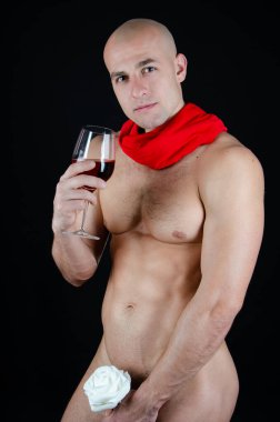 Sevgililer Günü. Yakışıklı seksi adam. 