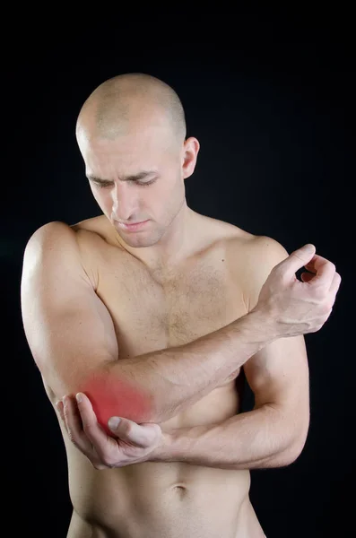Attractive Man Health Problems Sick Elbow — Stock Photo, Image