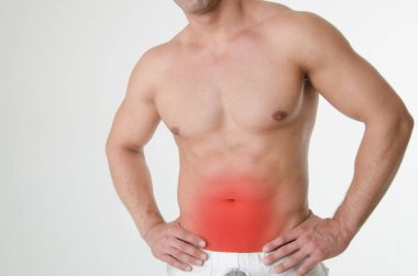 Erkek sağlığı ve bakımı. Genç ve çekici adam..