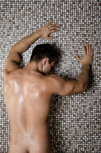 Joven Atractivo Chico Después Una Ducha — Foto de Stock