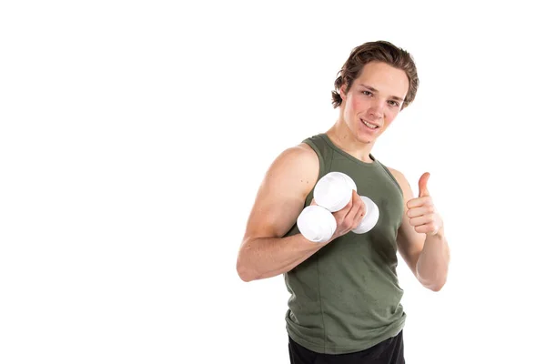 Jonge Aantrekkelijke Jongen Gezonde Levensstijl — Stockfoto