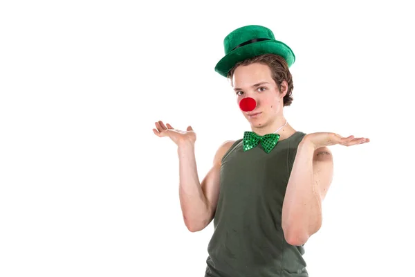 Ragazzo Giovane Divertente Clown Compleanno — Foto Stock