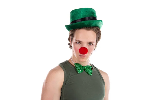 Jeune Homme Drôle Clown Anniversaire — Photo