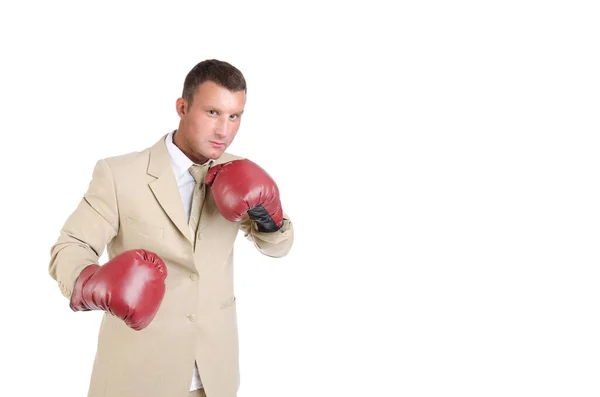 Fight Young Attractive Businessman — Stock Photo, Image