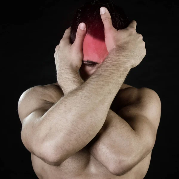 Saúde Cuidados Masculinos Jovem Atraente Cara — Fotografia de Stock