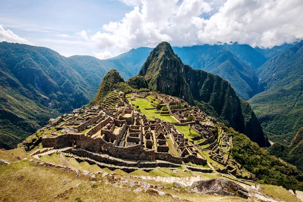 Ancient Inca City Machu Picchu Unesco World Heritage Site Peru – stockfoto