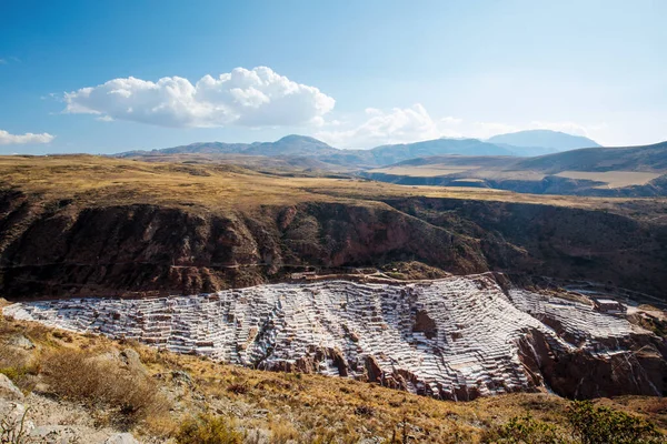 Saltgruvor Maras Salineras Sacred Valley Peru — Stockfoto