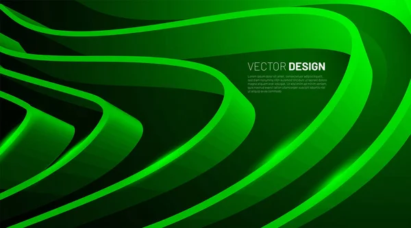 Green Ribbon Abstracte achtergrond. Graphics voor zakelijke presentaties of web design. Vectorillustratie — Stockvector