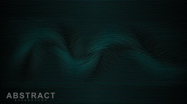 Abstract vector background. wavy line pattern. illustration of a dark glowing vector design — Stock Vector