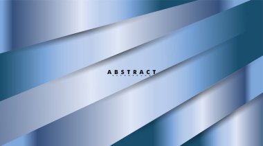 Soyut vektör arkaplanı. Üst üste binen mavi metal şekilleri. Desene