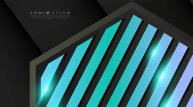 Soyut vektör arkaplanı. Gölge ve ışık ile gri altıgen. Duvar Kağıdı, Banner, Arkaplan, Kart, İniş Sayfası vb.