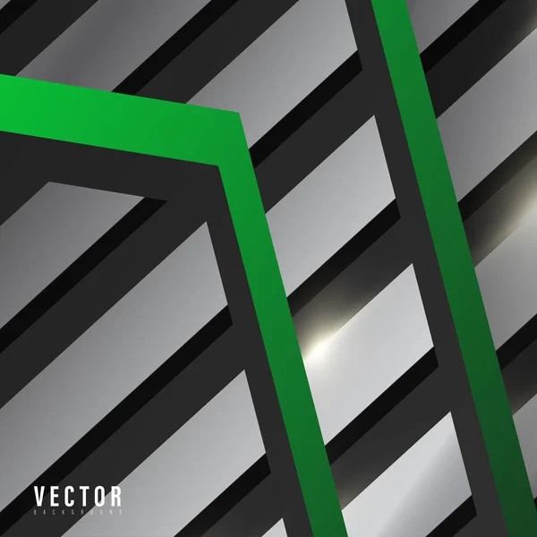 Fundo vetorial geométrico abstrato. forma listra, e hexágono com gradiente de cor, verde, branco, cinza e preto. Ilustração vetorial para papel de parede, bandeira, fundo, cartão, página de destino, etc — Vetor de Stock