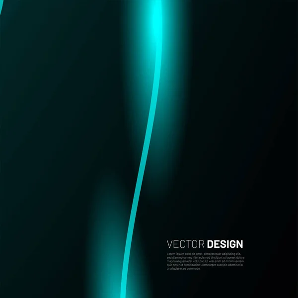 Contexto geométrico abstrato. linha Onda com luz. Vetor Il — Vetor de Stock