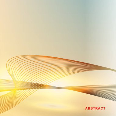 Soyut vektör arkaplanı. Işıklı çizgi dalgaları. Vektör Illu