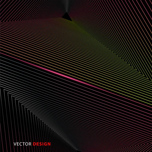 Fond vectoriel abstrait de lignes géométriques et radiantes. Nouvelle texture pour votre design . — Image vectorielle