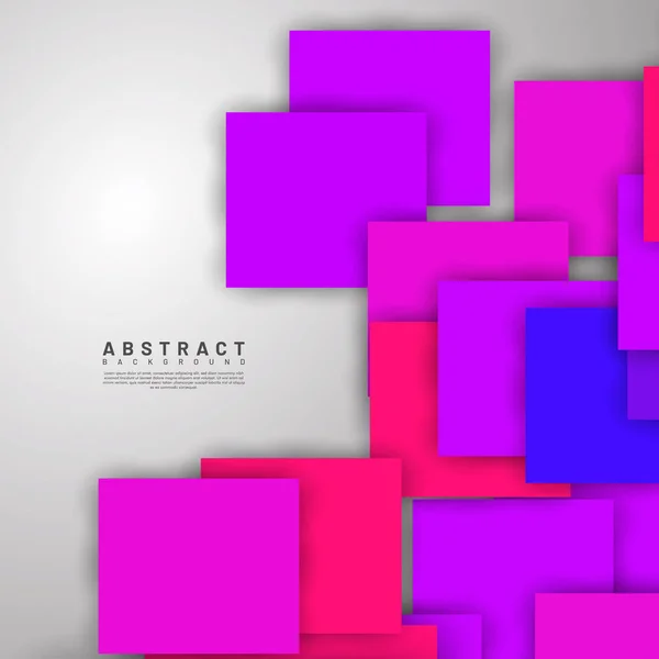 Abstracte vectorachtergrond. overlappende full-color vierkante ontwerp. Nieuwe textuur voor uw ontwerp. — Stockvector