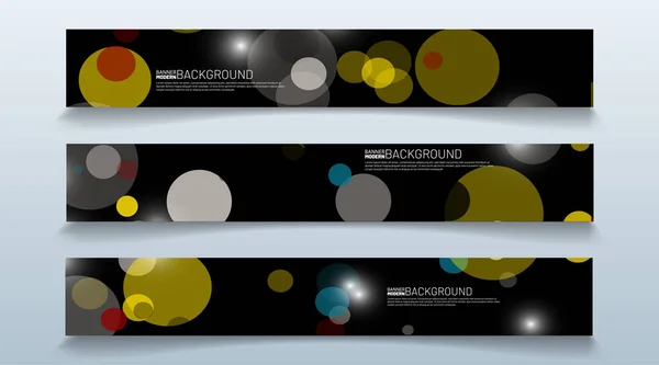 Establecer Fondo Banner Rectangular Diseño Moderno Vector Abstracto — Vector de stock