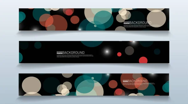 Set Rectangular Banner Background Modern Abstract Vector Design — Stock Vector