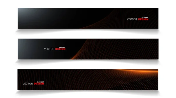 Abstract Vector Design Banner Sjabloon Met Lichteffect Achtergrond — Stockvector