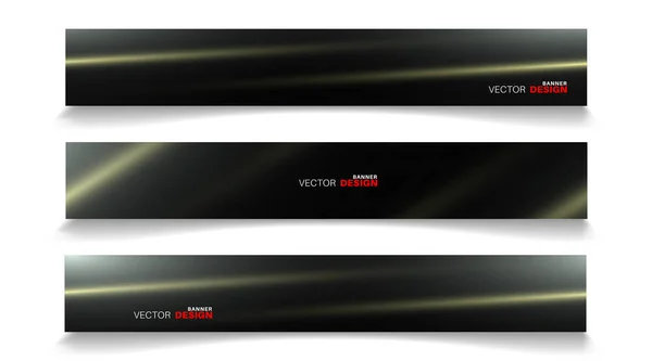 Abstract Vector Design Banner Sjabloon Met Lichteffect Achtergrond — Stockvector