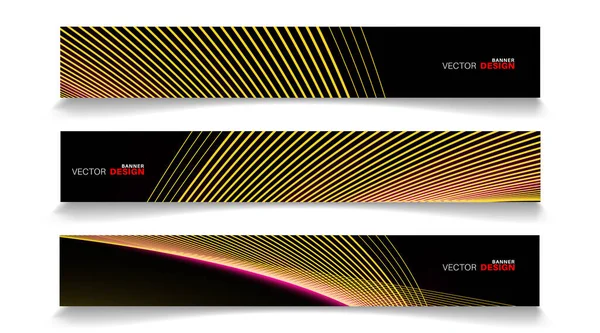 Abstract vector design banner sjabloon met lichteffect achtergrond — Stockvector
