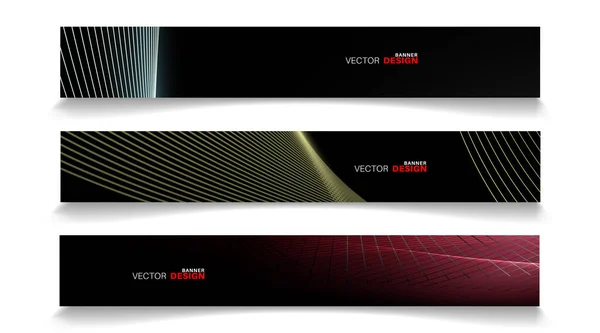 Modelo de banner de design vetorial abstrato com fundo de efeito de luz — Vetor de Stock