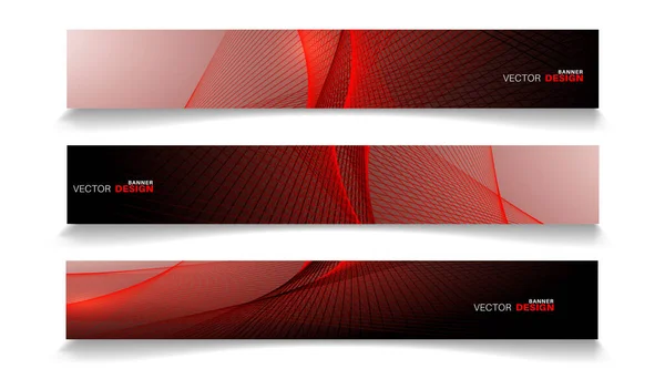 Abstraktní vektorový design banner šablona s pozadím efektu světla — Stockový vektor