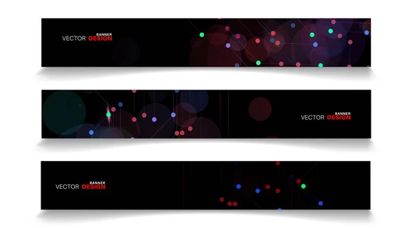 Vector Banners Arranged Your Design Abstract Background Illustration — Stock Vector