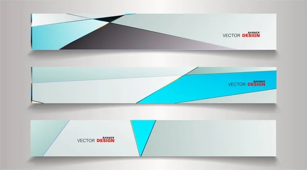 Conjunto Banners Vectoriales Modernos Con Fondo Diseño Rectangular — Archivo Imágenes Vectoriales