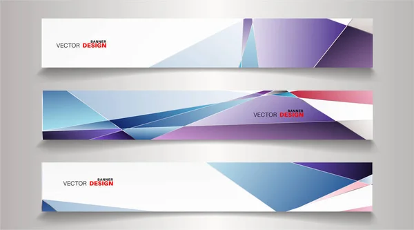 Conjunto Banners Vectoriales Modernos Con Fondo Diseño Rectangular — Vector de stock