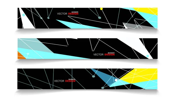 Collection Bannières Abstraites Fond Géométrique Peut Être Utilisé Dans Importe — Image vectorielle