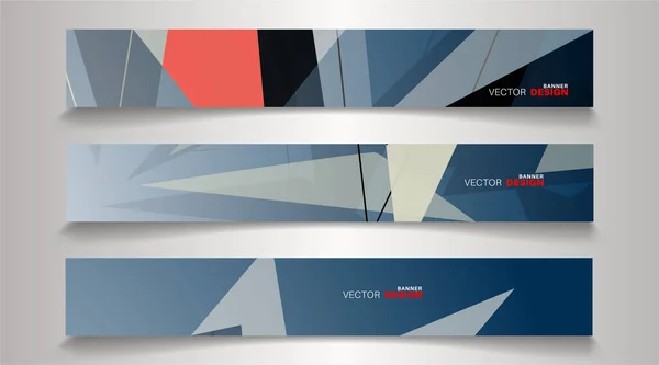 Colección Banners Abstractos Fondo Geométrico Puede Utilizar Cualquier Diseño Fondo — Vector de stock
