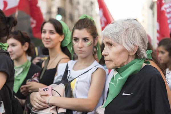 Capital Federal Buenos Aires Argentina Feb 2020 Older Woman Young — Stock Photo, Image