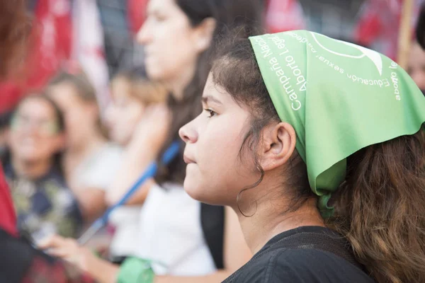 Capital Federal Buenos Aires Argentina Fevereiro 2020 Jovem Uma Multidão — Fotografia de Stock