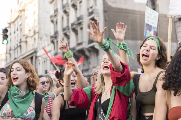 Capital Federal Буэнос Айрес Аргентина Февраля 2020 Года Молодые Девушки — стоковое фото